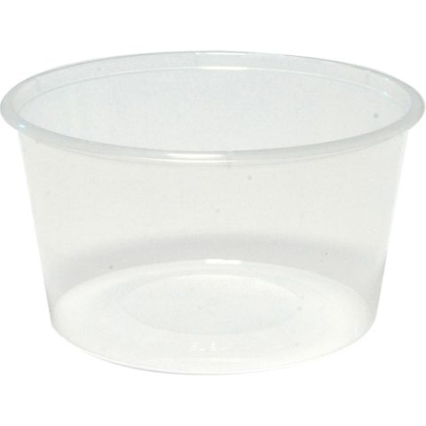 Majestic 250ml Plastic Round Container Clear M8