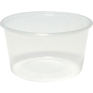 Majestic 250ml Plastic Round Container Clear M8
