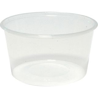 Majestic 250ml Plastic Round Container Clear M8