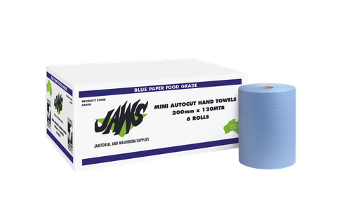 Jaws Mini Autocut Hand Towel Rolls 120m - Blue