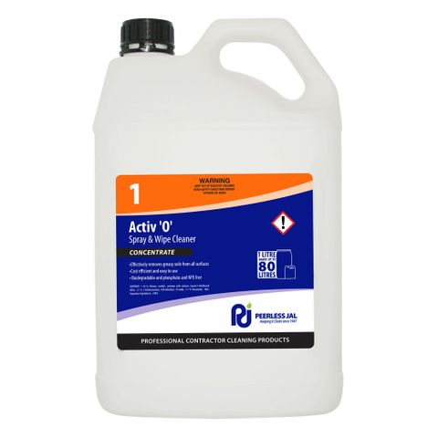 Peerless Jal Activ 'O' 5L - Concentrated Spray & Wipe Cleaner