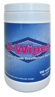 Whiteley V-Wipes - Hospital Grade Disinfectant Wipes