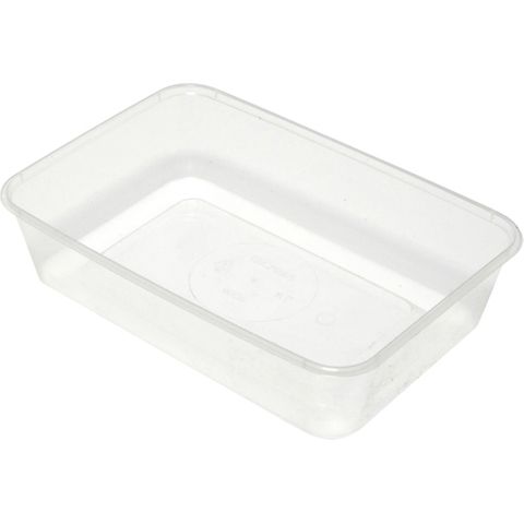 Majestic 500ml Plastic Rectangular Containers Clear