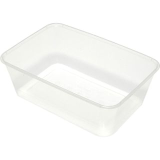 Majestic 750ml Plastic Rectangular Containers Clear