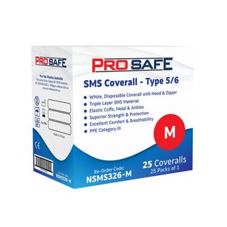 ProSafe Medium SMS Coverall Type 5/6 White