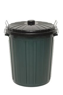 Edco Plastic Garbage Bin With Lid 73L Green