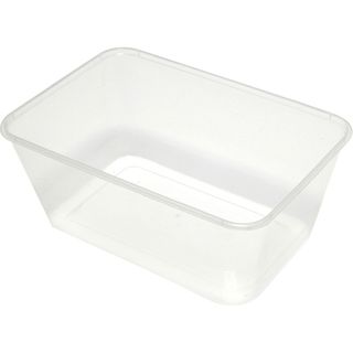 Majestic 1000ml Plastic Rectangular Containers Clear