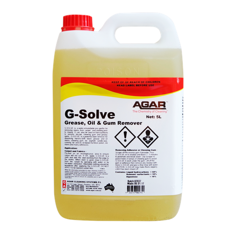 Agar G-Solve 5L -  Grease, Oil & Gum Remover