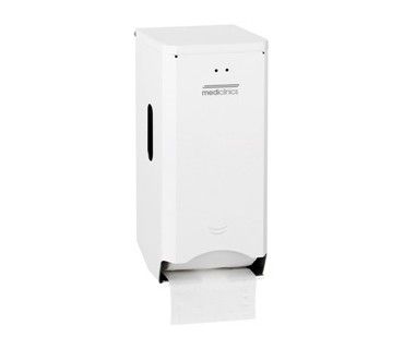 Mediclinics Steel Toilet Roll Dispenser - White