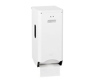 Mediclinics Steel Toilet Roll Dispenser - White