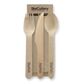 Pac Wooden Fork, Knife, Spoon & Napkin Set - 16cm
