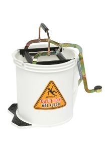 Edco Wringer Mop Bucket 15 Litre Metal - White