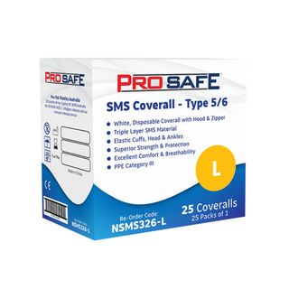 ProSafe Large SMS Coverall Type 5/6 White