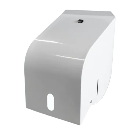 Steel Hand Roll Towel Dispenser - White