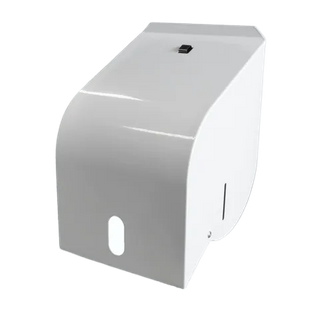 Steel Hand Roll Towel Dispenser - White