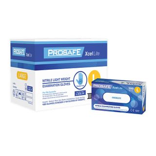 ProSafe Large Xcel Lite Soft Nitrile Gloves Powder Free Blue