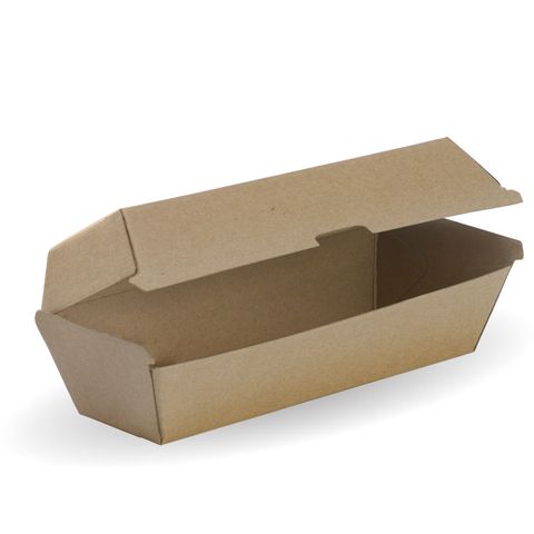 BioPak BioBoard Hot Dog Box - 209 x 70 x 76mm - FSC Mix - Kraft