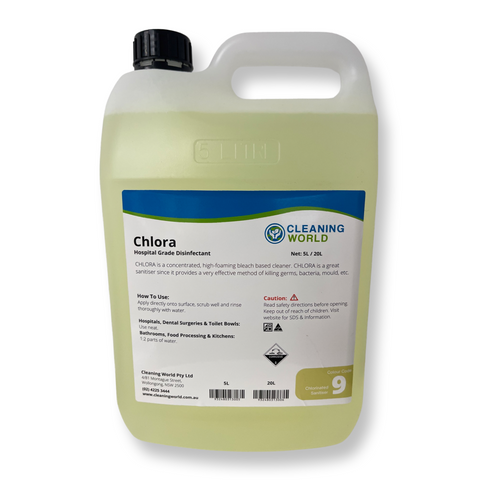 Cleaning World Chlora 5L - Hospital Grade Disinfectant