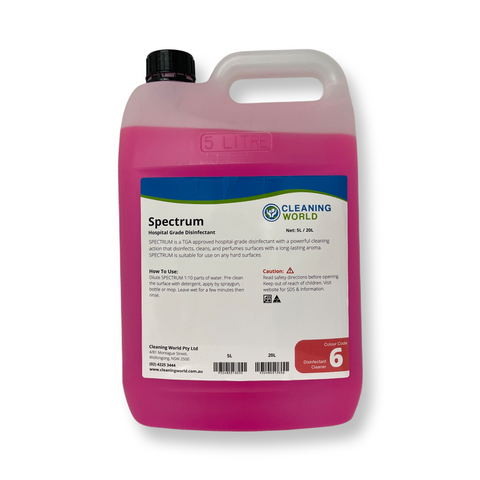 Cleaning World Spectrum 5L - Hospital Grade Disinfectant