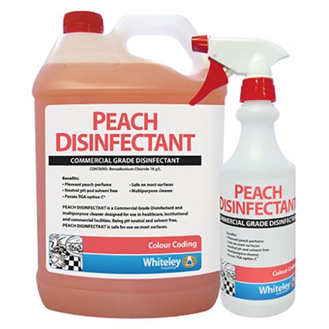 Whiteley Peach Disinfectant 5L - Commercial Grade