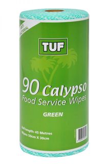 TUF Calypso Food Service Antibacterial Wipes Green