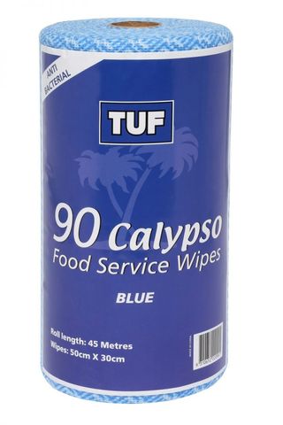 TUF Calypso Food Service Antibacterial Wipes Blue