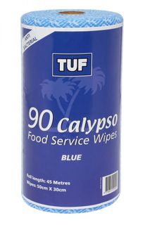 TUF Calypso Food Service Antibacterial Wipes Blue