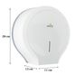 Dolphy Single Jumbo Toilet Roll Dispenser - White