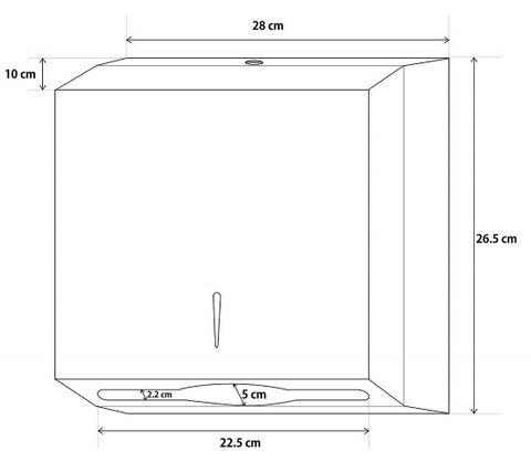 Dolphy Stainless Steel Slimline Paper Towel Dispenser