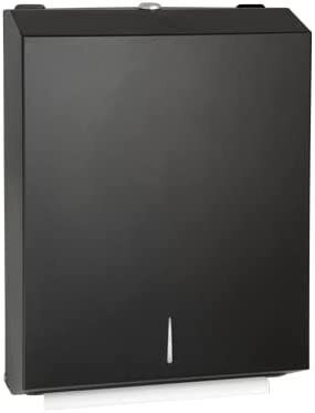 Dolphy Stainless Steel Slimline Paper Towel Dispenser - Black