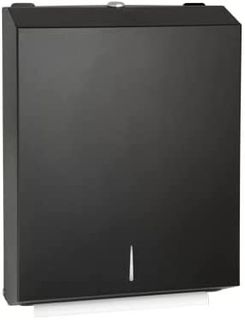 Dolphy Stainless Steel Slimline Paper Towel Dispenser - Black