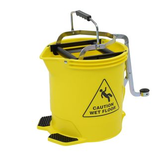 Edco Wringer Mop Bucket 15 Litre Metal - Yellow