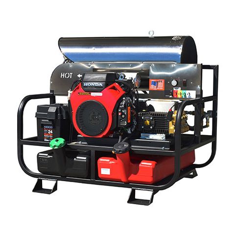 Kerrick Pro Super Series Skid - Hot Water Petrol Pressure Washer
