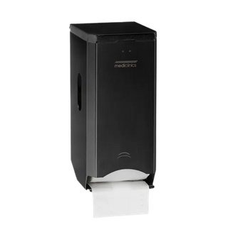 Mediclinics Steel Toilet Roll Dispenser - Black