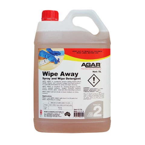 Agar Wipe Away 5L - Spray & Wipe Detergent