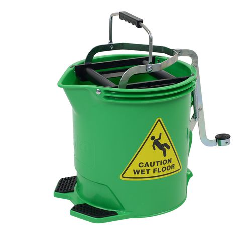 Edco Wringer Mop Bucket 15 Litre Metal - Green