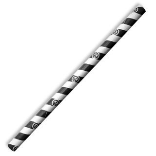 BioPak 10mm Jumbo Paper BioStraw - Black Stripe