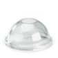 BioPak 300ml - 700ml / 11oz - 28oz Clear Dome 22mm Hole BioPlastic BioCup Lid