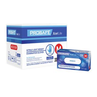 ProSafe Medium Xcel Lite Soft Nitrile Gloves Powder Free Blue