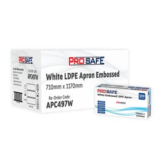 ProSafe LDPE Embossed Apron White -  710 x 1170mm