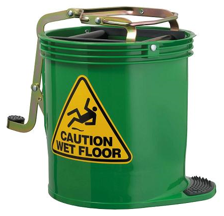 Green 15LT Mop Wringer Bucket Metal