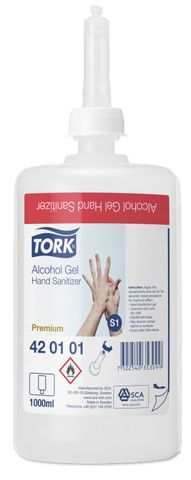 S1 Tork Alcohol Gel Hand Sanitiser Premium 6 X 1LT