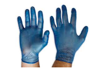 Vitals Blue Vinyl P/F Gloves Lge X 100pk