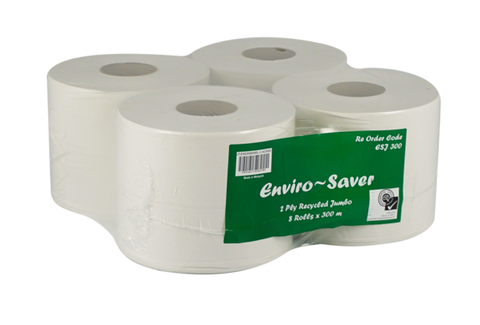 Recycled 100% JumboToilet Roll 2 ply X 300m X 8