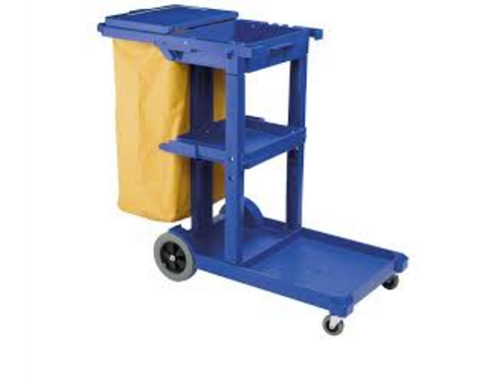 Janitors Cart Blue W/Bag - Large