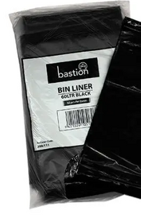 BASTION BIN LINER BLACK - 60L - 50/PACK