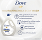 DOVE NOURISHING MILK BODY WASH - 4L
