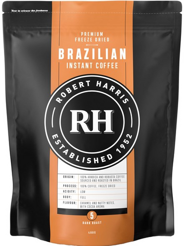 ROBERT HARRIS BRAZILIAN ROAST FREEZE DRIED INSTANT COFFEE - 400G