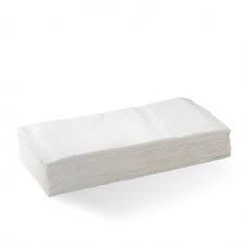 WHITE - QUILTED EMBOSS DINNER NAPKIN -  8 FOLD - 1000/CTN