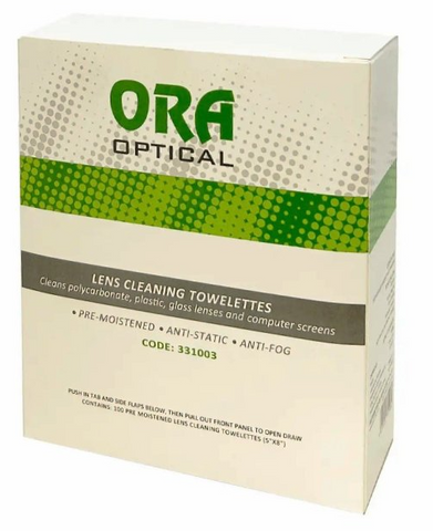 ORA LENS CLEANING WIPES - 100/BOX